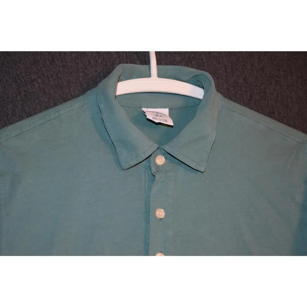Brooks Brothers Men's M Performance Polo Shirt Short Sleeve Blue-Green Preppy
